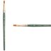 Princeton Lauren Series 4350 Golden Synthetic Brush - Flat Shader, Short Handle, Size 4
