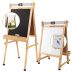 Fundamentals Double Sided Kids Art Easel, Dry Erase & Chalk Board with Paper Roll