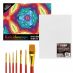 Creative Inspirations Acrylic Painting Start Set - Kaleidoscope Set of 30, 20ml Tubes + 3-Pack of 11"x14" Panels and 7 Brushes