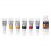 Lefranc Bourgeois Flashe Vinyl Paint Discovery Set of 6, 20ml Tubes + Matte Varnish