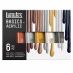 Liquitex BASICS Acrylic Metallic & Iridescent Set of 6, 118ml Tubes