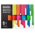 Liquitex BASICS Acrylic Fluorescent Set of 6, 118ml Tubes