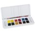 Lukas Studio Halfpans Watercolor Travel Set Of 12 w/ Brush