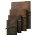 Luxury Leather Bound Soft Cover Sketch Book - Dark Brown Plain Cover with Flap 2.7x4.1"