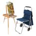 Artcomber Portable Chair Blue & Paris Deluxe French Easel, Super Combo Set