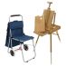 Artcomber Portable Chair Blue & Monet French Easel, Travel Set