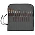 Mimik Kolinsky Synthetic Sable Long Handle Brushes, Studio Set of 20 w/ Roll-Up Brush Case