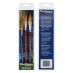 Mimik Kolinsky Synthetic Sable Short Handle Brush, Sword Liner Set of 3