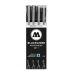 Molotow Blackliner 4pc .05/0.1/0.2/0.4mm Pen Set 1