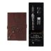 Opus 4 x 6 in Key Journal Dark Brown & Dip Glass Pen Set