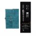 Opus 4 x 6 in Slide Closure Journal Turquoise & Dip Glass Pen Set