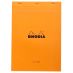 Rhodia Blank Orange Notepad 6 x 8-1/4 in Top Staple 80-Sheet