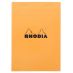 Rhodia Graph Orange Notepad 8 1/4 x 11 3/4 in Top Staple 80-Sheet