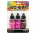 Tim Holtz Alcohol Ink - 1/2oz - Pink/Red Spectrum Colors, Set of 3