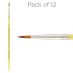 Creative Inspirations Dura-Handle, Brush Short Handle, Round #2 (12 Pack)