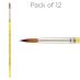 Creative Inspirations Dura-Handle, Brush Short Handle, Round #4 (12 Pack)