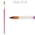 Creative Inspirations Dura- Handle, Brush Long Handle, Round #8 (12 Pack)