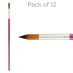 Creative Inspirations Dura-Handle, Brush Long Handle, Round #8 (12 Pack)