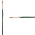 Princeton Lauren Series 4350 Golden Synthetic Brush - Round, Short Handle, Size 4