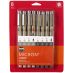 Sakura Pigma Micron Pen Set of 8 Assorted Nibs - Gray