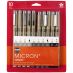 Sakura Pigma Micron Pen Set of 10 Assorted Nibs - Gray