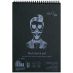 SMLT Authentic Black Sketch Paper Pad, 170 gsm, A4 (8.25" x 11"), 30 Sheets, Spiral Bound