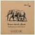 SMLT Authentic Brown Sketch Album, 135 gsm, 5-1/2" x 5-1/2", 32 Sheets, Stitch Bound