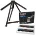 Soho Artist Acrylics Value Set of 24 w/ Soho Aluminum Table Easel