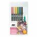 Tombow Dual Brush Pens Set of 6 - Manga Flower Set