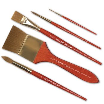 Winsor & Newton Sceptre Gold II Short Handle Brushes