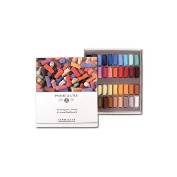 Sennelier Soft Pastels Cardboard Box Set of 40 Half Stick - Assorted Colors