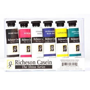 Richeson Casein Paints - Basic Casein Set of  6 37ml Tubes