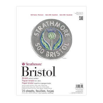 Strathmore 500 Series Bristol 100% Cotton 2 Ply Pad Vellum 11x14"