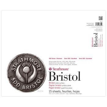 Strathmore 500 Series Bristol 100% Cotton Pad Plate 14x17"