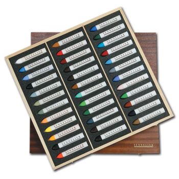 Sennelier Oil Pastels Wood Box Set of 36 La Grande - Assorted Colors