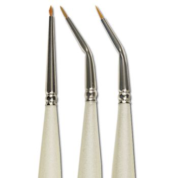 Silver Brush Ultra Mini&reg; Golden Taklon Brush Tear Drop Detail Set