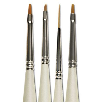 Silver Brush Ultra Mini® Golden Taklon Brush Decorative Favorite Set