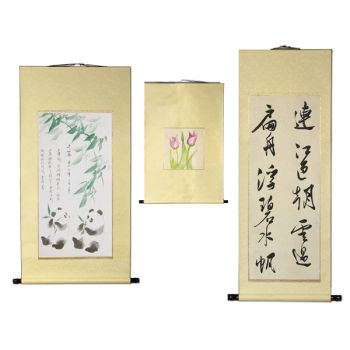 Golden Panda Eastern Artist Scroll Shian (Traditional) Size E