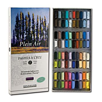 Sennelier Soft Pastels Cardboard Box Set of 80 Half Stick - Plein Air Landscape
