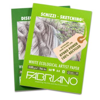 Fabriano Eco White Drawing Paper And Pads 94 lb 11-7/10" x 16-1/2"