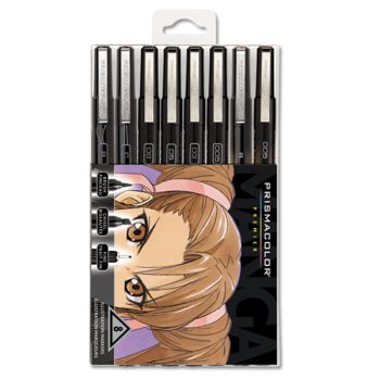 Prismacolor Manga Marker Fine Line Set of 8