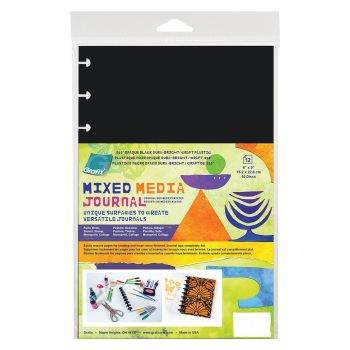 Grafix Mixed Media .010 Opaque Black Dura-Bright 6x9 Disc-Bound Journal