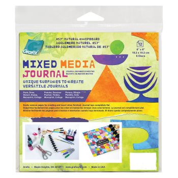 Grafix Mixed Media .057 Natural Chipboard 6x6 Disc-Bound Journal