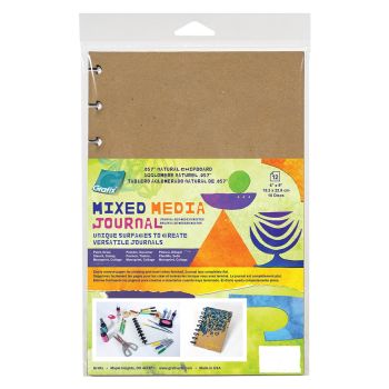 Grafix Mixed Media .057 Natural Chipboard 6x9 Disc-Bound Journal