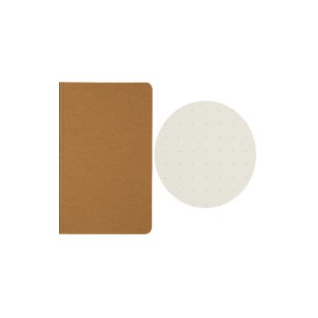 Reflexions  28 Page Pocket Journal 3.5x5.5" - Tan Cover w/ Guide Dot Paper