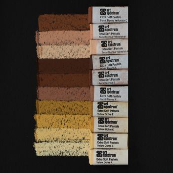 Art Spectrum Square Extra Soft Pastel 10 Set Ochre & Sienna Earths