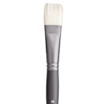 Jack Richeson Grey Matters Series 9842 Long Handle Sz 10 Flat Bristle Oil Brush