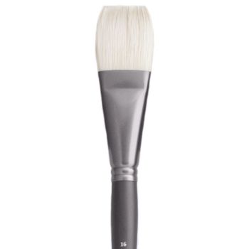Jack Richeson Grey Matters Series 9842 Long Handle Sz 16 Flat Bristle Oil Brush