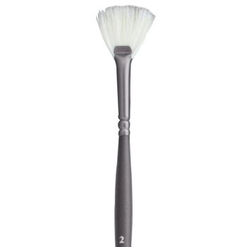 Jack Richeson Grey Matters Series 9846 Long Handle Sz 2 Fan Bristle Oil Brush