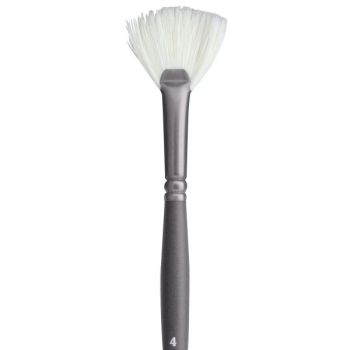 Jack Richeson Grey Matters Series 9846 Long Handle Sz 4 Fan Bristle Oil Brush
